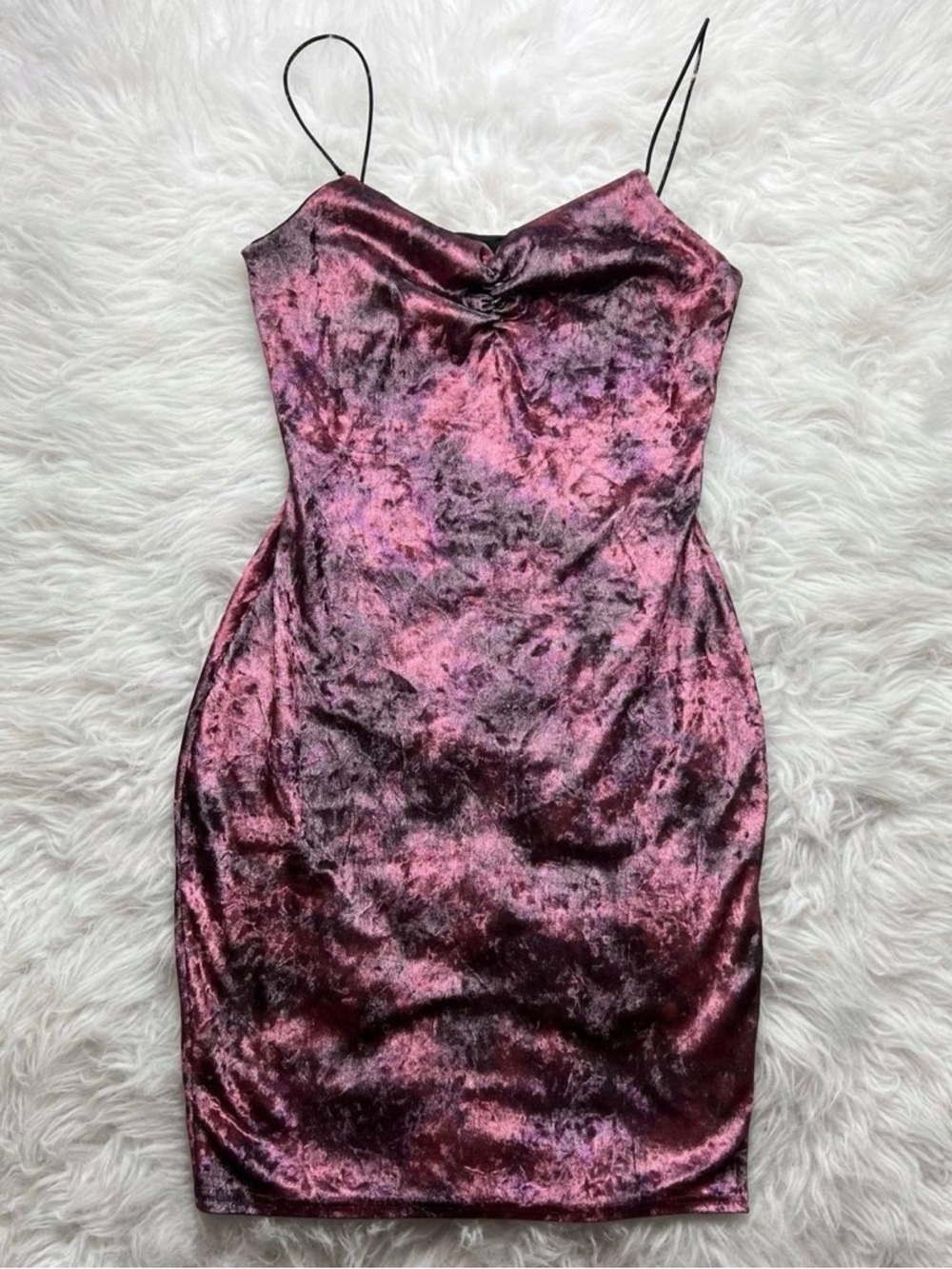 New girl order velvet mini dress